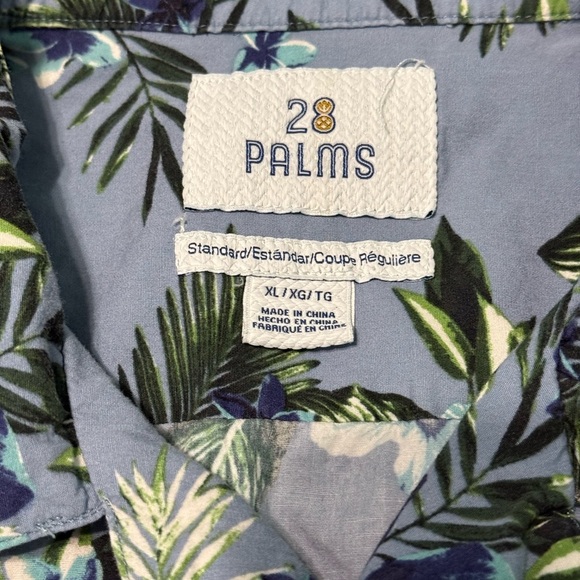 Vintage Hawaiian Shirts 28 Palms XL Floral  Hibiscus  100% Cotton - Picture 4 of 5